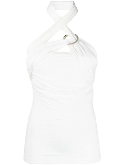 The Attico draped halterneck top - White - zdjęcie produktu nr 1