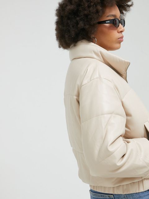 Abercrombie & Fitch kurtka damska kolor beżowy przejściowa