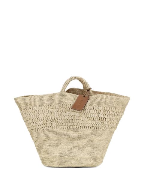 Manebi Fiji raffia beach bag - Neutrals - zdjęcie produktu nr 1