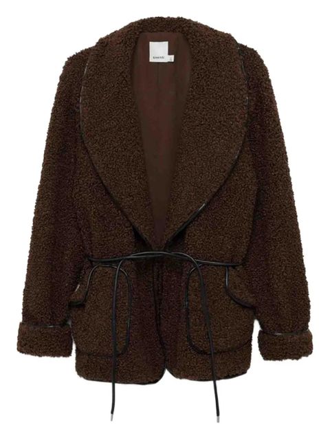 Simkhai tie-waist fleece jacket coat - Brown - zdjęcie produktu nr 1