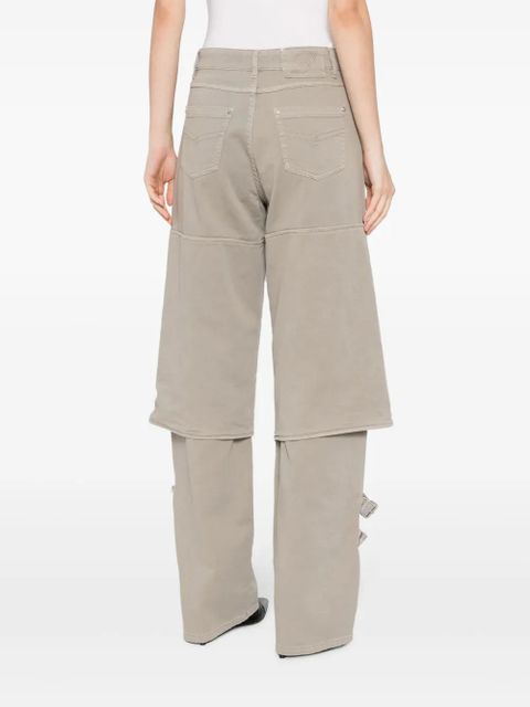 Blumarine buckle-detailed wide leg trousers - Grey - zdjęcie produktu nr 2