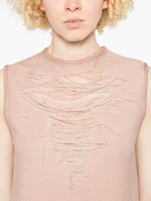 Diesel D-Yasy-S1 distressed sleeveless mini dress - Neutrals