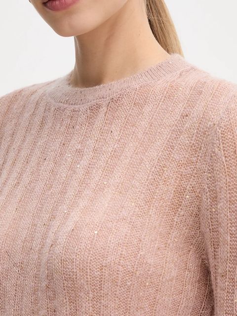 Hoss Intropia sweter z dodatkiem wełny damski kolor różowy lekki 6382016 - zdjęcie produktu nr 2