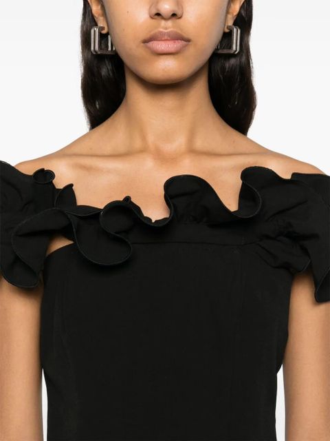 ROTATE BIRGER CHRISTENSEN ruffle-detail mini dress - Black