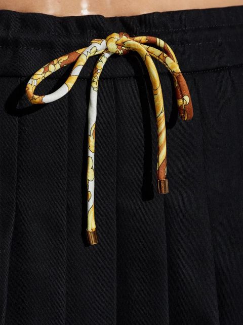 Versace pleated drawstring skirt - Black