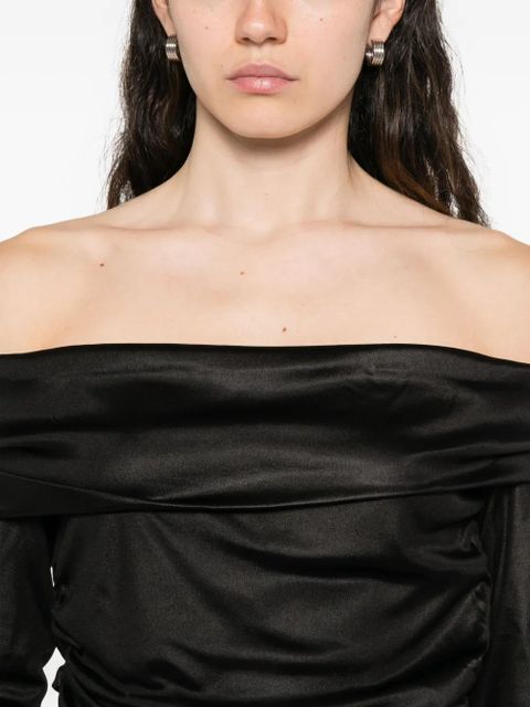 ISABEL MARANT Enesa off-shoulder ruched top - Black