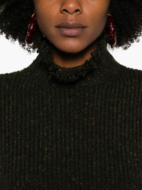 Burberry fringed-edge sweater - Green