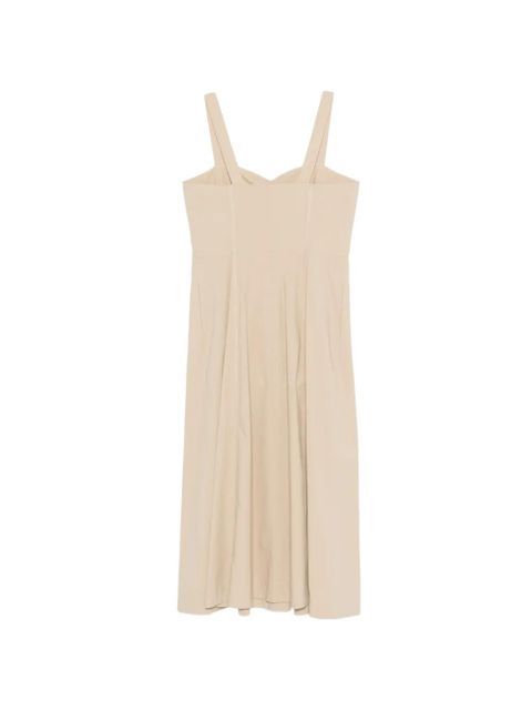 PINKO Monia buttoned sleeveless midi dress - Neutrals - zdjęcie produktu nr 2