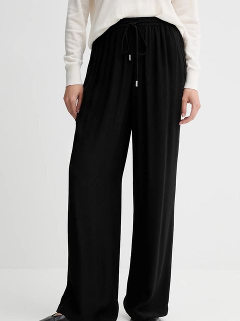 BOSS Orange spodnie damskie kolor czarny proste high waist 50544016 - zdjęcie produktu nr 1