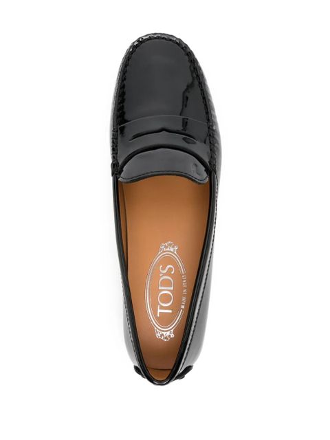 Tod's penny slot patent-leather loafers - Black