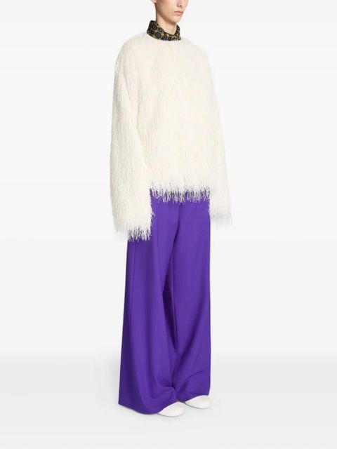 DRIES VAN NOTEN flat-front trousers - Purple