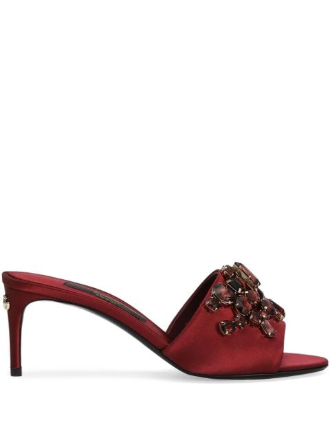 Dolce & Gabbana 60mm crystal-embellished sandals - Red - zdjęcie produktu nr 1