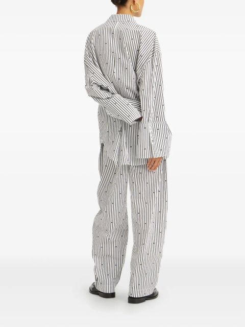 ROTATE BIRGER CHRISTENSEN stripe-pattern shirt - White