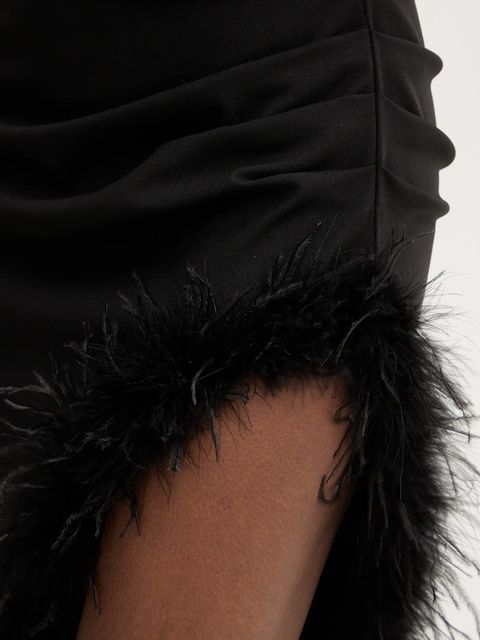 Haveone sukienka kolor czarny maxi dopasowana AVS-P067