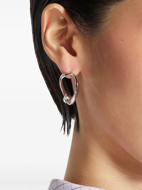 DRIES VAN NOTEN oval hoop earrings - Silver - zdjęcie produktu nr 2