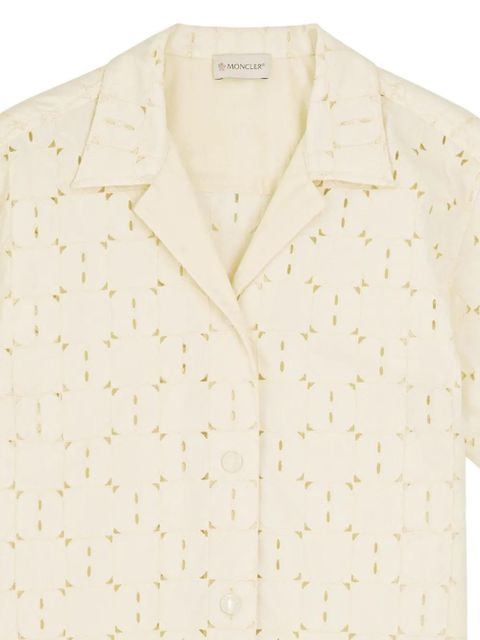 Moncler broderie-anglaise short-sleeves shirt - Neutrals - zdjęcie produktu nr 2