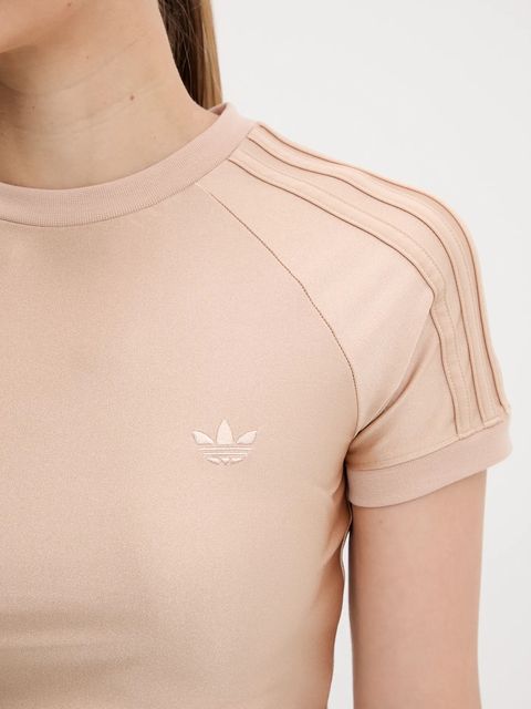 adidas Originals t-shirt 3-Stripe Spandex damski kolor beżowy JJ0909
