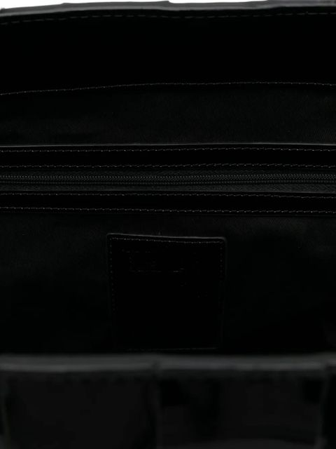 DRAGON DIFFUSION patent-leather-woven tote bag - Black