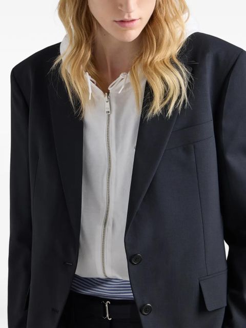 Prada single-breasted wool jacket - Blue