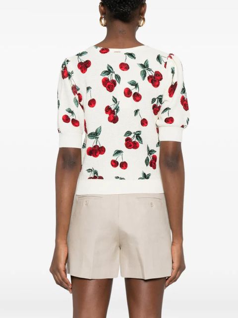 TWINSET cherry-print sweater - Neutrals