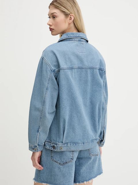 Vans kurtka jeansowa kolor niebieski przejściowa VN000MARCDX1