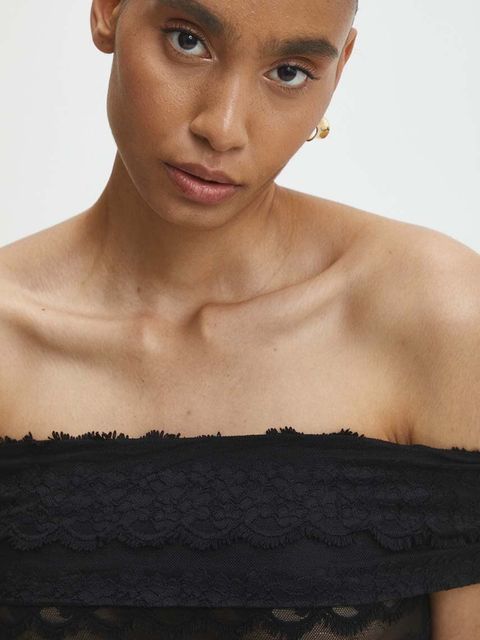 Answear.LAB body damskie kolor czarny wzorzysta