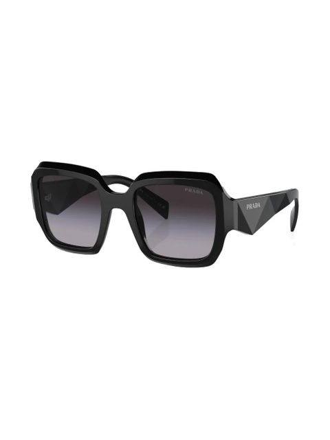 Prada Eyewear logo-print oversize-frame sunglasses - Black - zdjęcie produktu nr 2