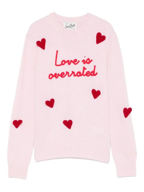 MC2 Saint Barth heart-embroidered sweater - Pink