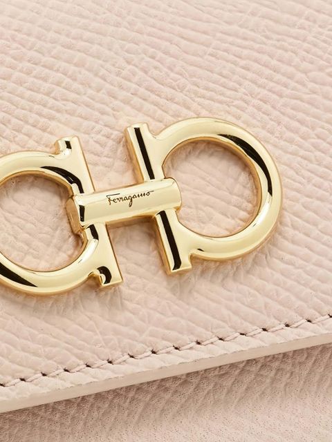 Ferragamo gancini-embellished cardholder - Pink