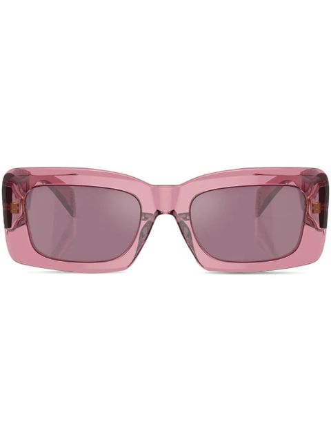 Versace Eyewear logo-plaque square-shape sunglasses - Pink - zdjęcie produktu nr 1