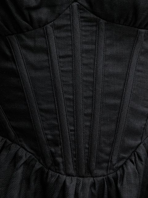 Bardot sukienka ESRA kolor czarny mini rozkloszowana 59840DB