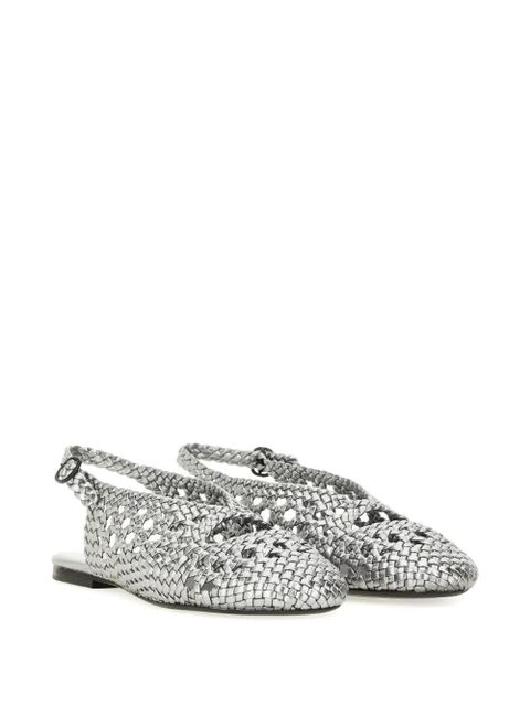 Hereu woven strap ballet flats - Silver