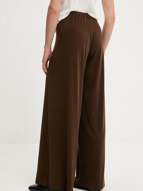 Answear.LAB spodnie damskie kolor brązowy gładkie