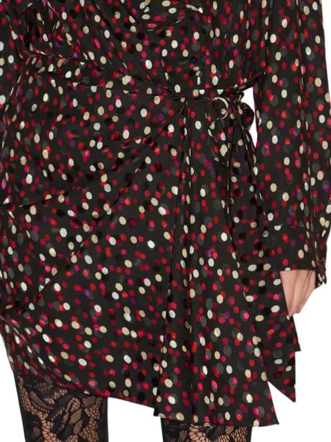 ISABEL MARANT polka-dot wrap dress - Black