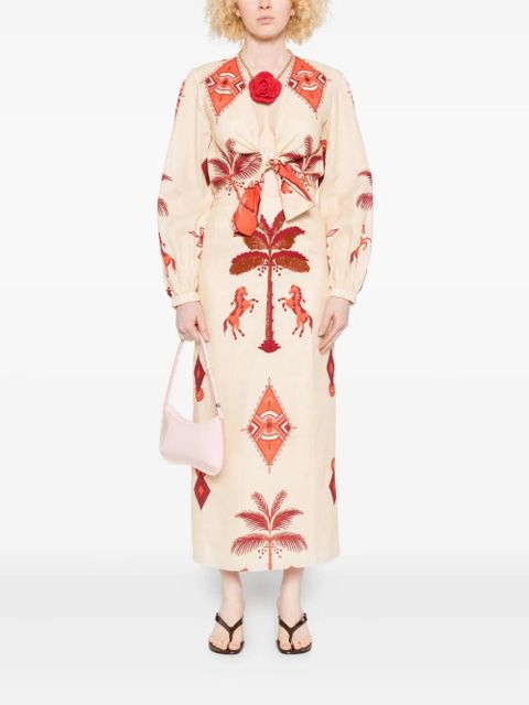 Johanna Ortiz Across Paradise midi dress - Neutrals