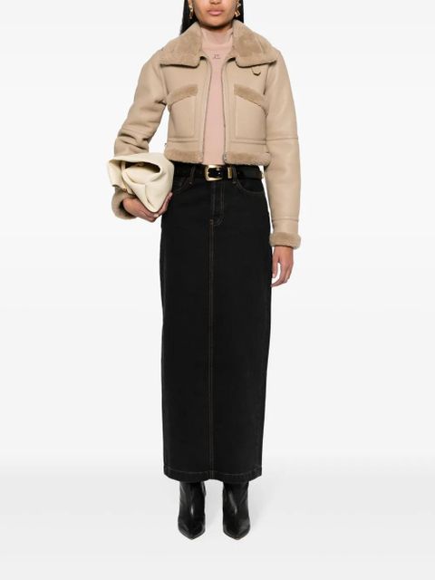 WARDROBE.NYC straight denim maxi skirt - Black - zdjęcie produktu nr 2