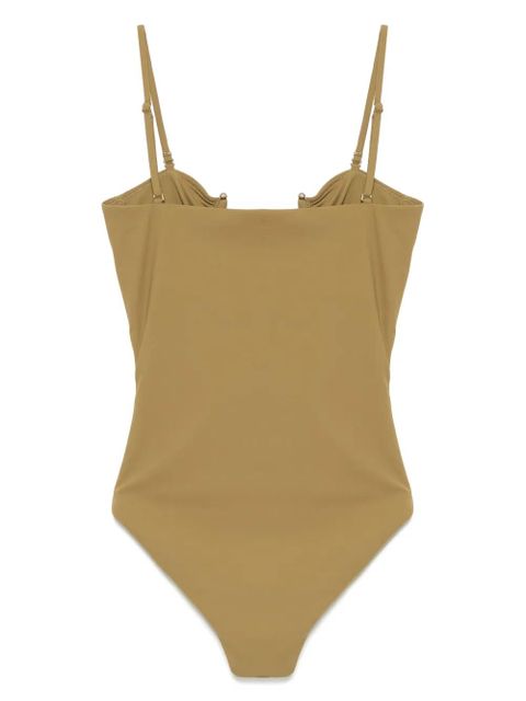 Christopher Esber Arced Ruched swimsuit - Brown - zdjęcie produktu nr 2