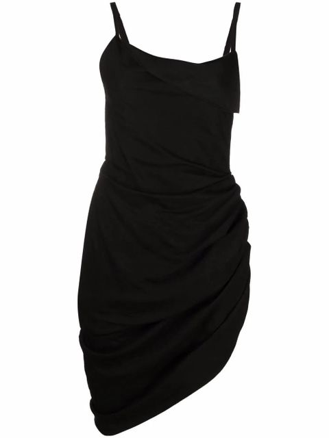Jacquemus La Robe Saudade draped minidress - Black - zdjęcie produktu nr 1
