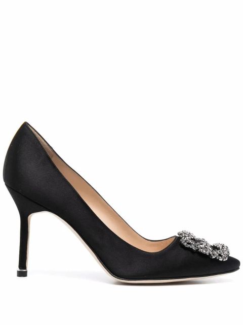 Manolo Blahnik Hangisi pointed pumps - Black - zdjęcie produktu nr 1