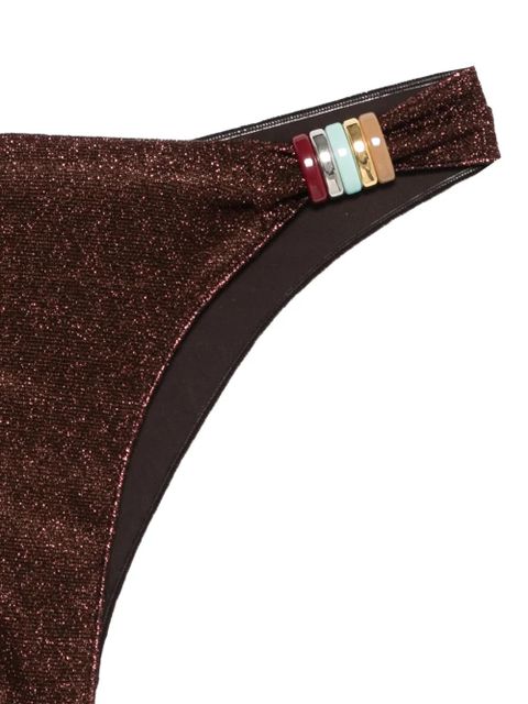 Oséree glitter embellished beachwear - Brown