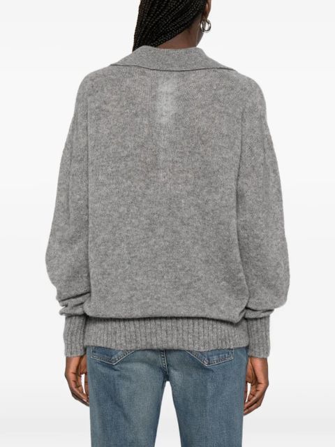 TOM FORD V-neck collared sweater - Grey