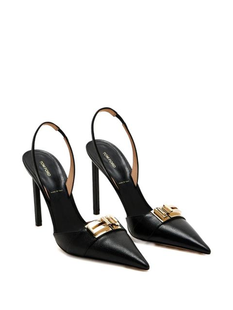 TOM FORD 105mm buckle leather pumps - Black - zdjęcie produktu nr 2