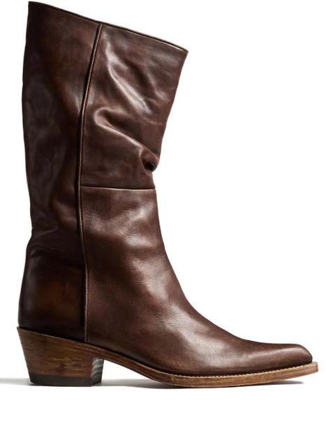 KHAITE 35mm Clive pointed-toe boots - Brown