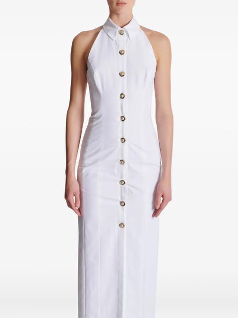 Balmain poplin midi dress - White