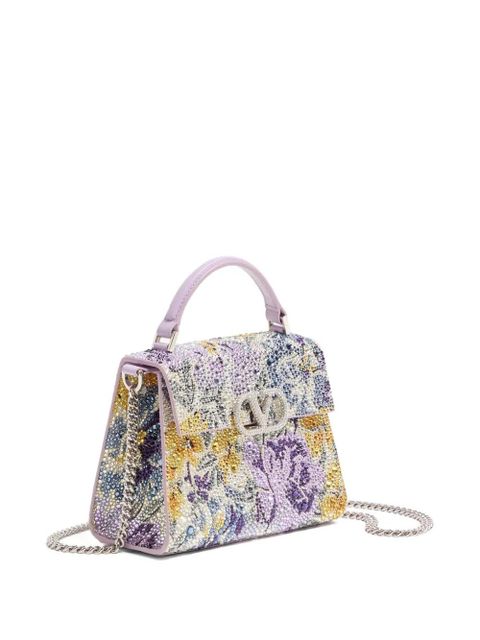 Valentino Garavani mini VSling rhinestone-embellished tote bag - Purple - zdjęcie produktu nr 2