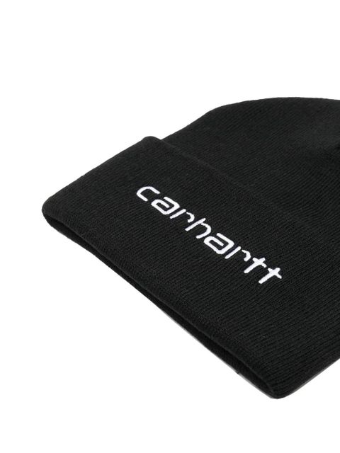 Carhartt WIP Script logo-embroidered beanie - Black - zdjęcie produktu nr 2