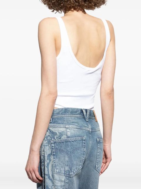 Versace button-front cotton body - White