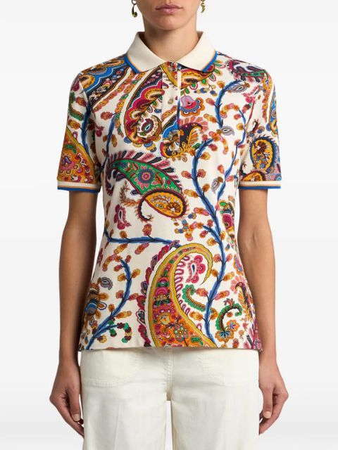 ETRO floral paisley polo top - Neutrals