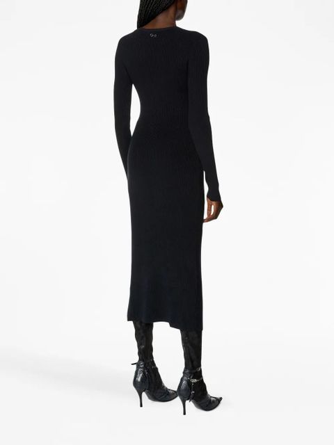 Diesel M-Pelagos cut-out detail midi dress - Black