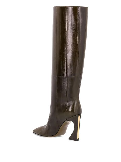 FENDI 95mm Arco leather boots - Green